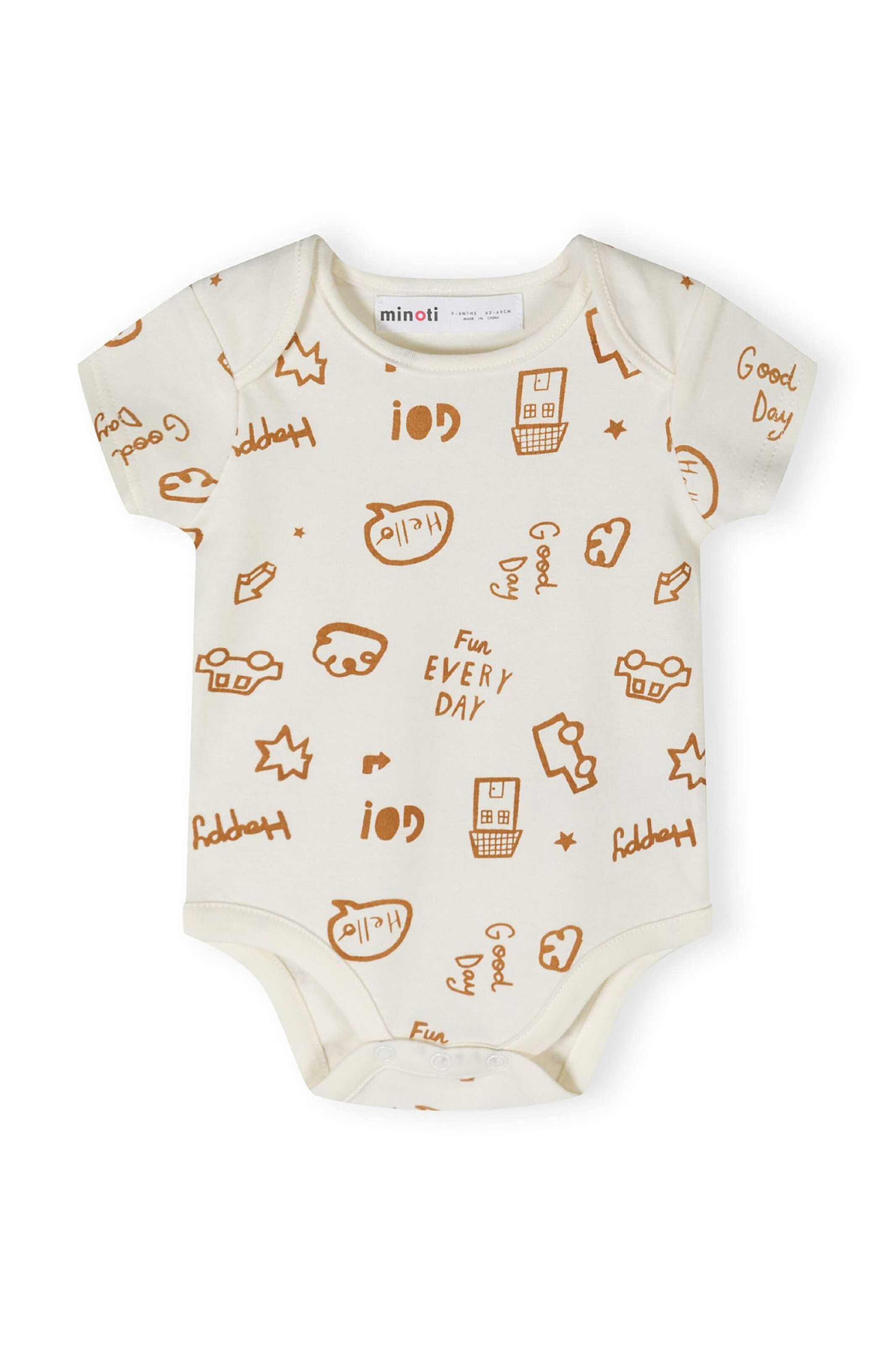 MINOTI Pajac/bodi | bež barva