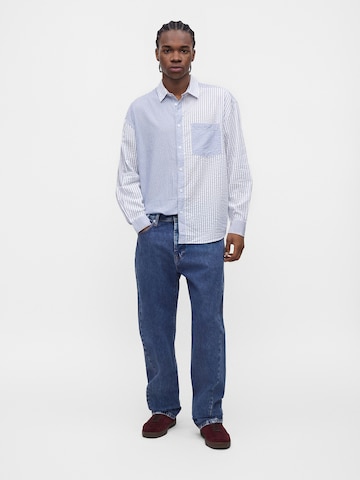 Pepe Jeans Comfort fit Button Up Shirt 'ROMA' in Blue