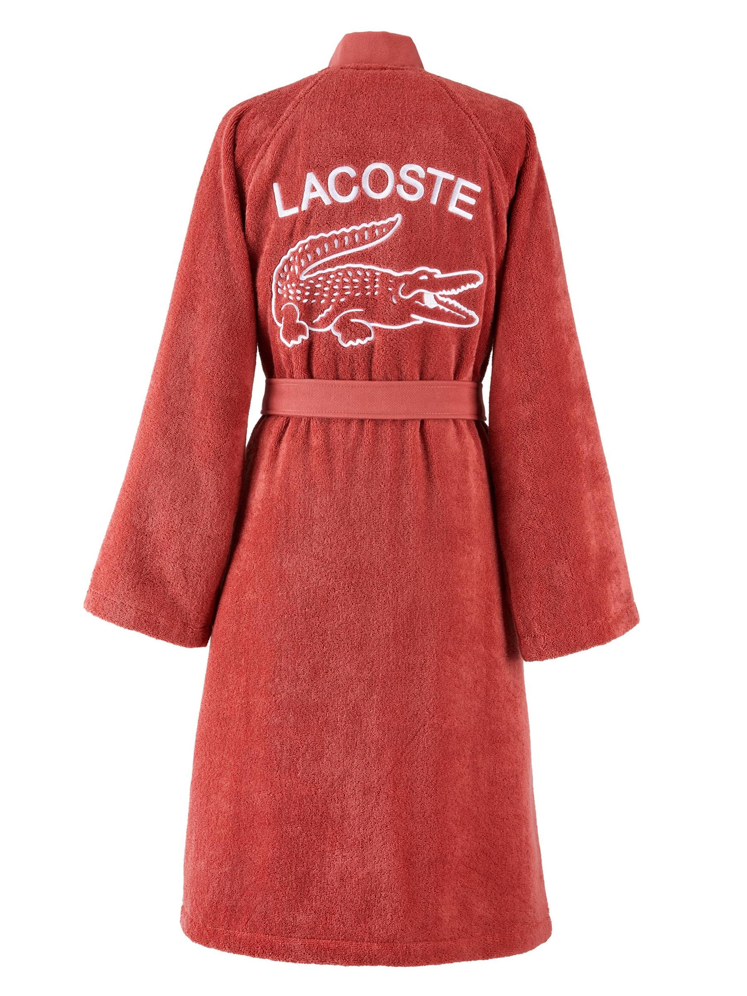 LACOSTE Bademantel lang 'LDEFILE'‌‌‌‌‌‌‌‌‌‌ in Rot