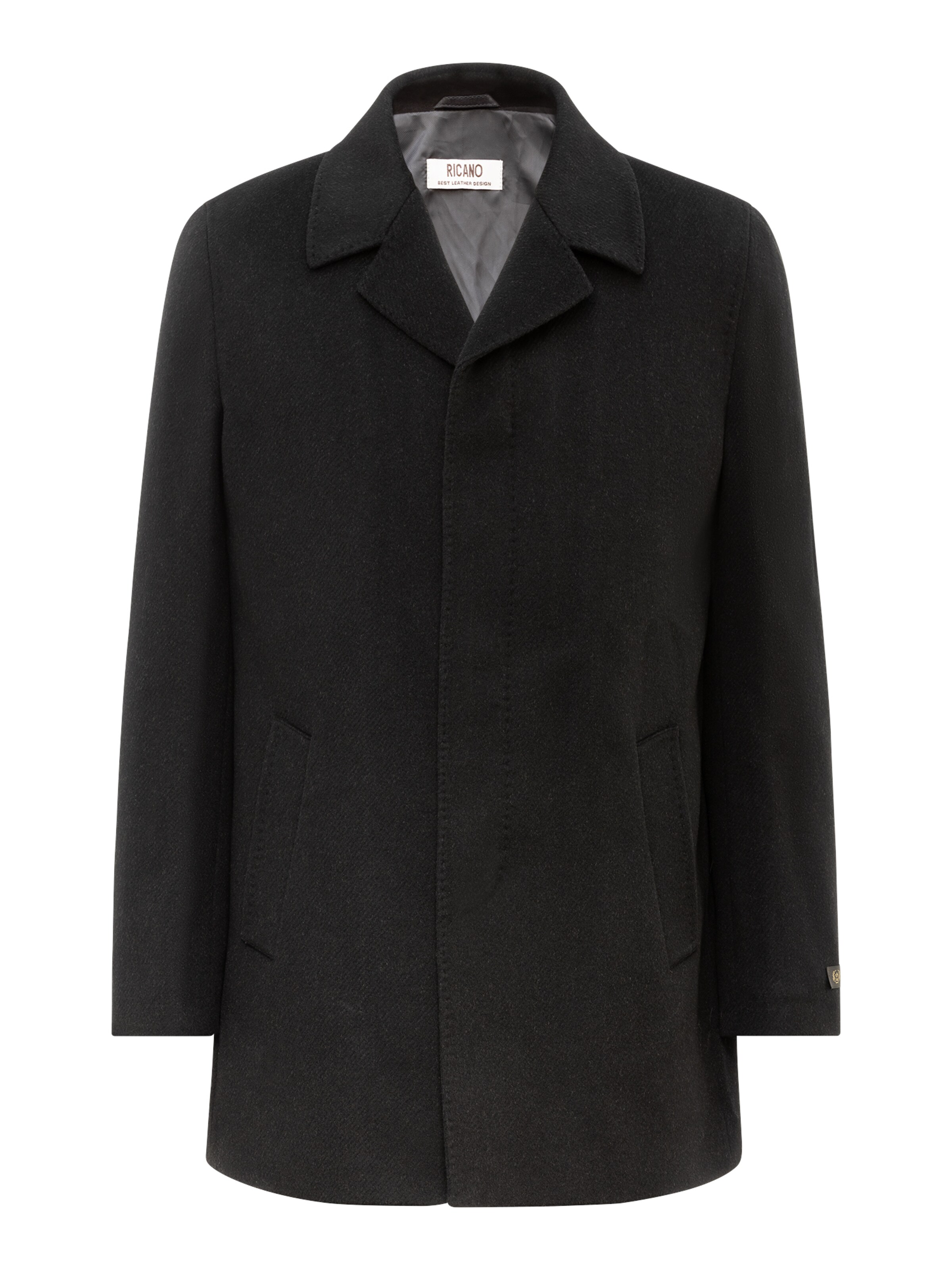 RICANO - Abrigo de entretiempo 'Ettore' en negro: frente