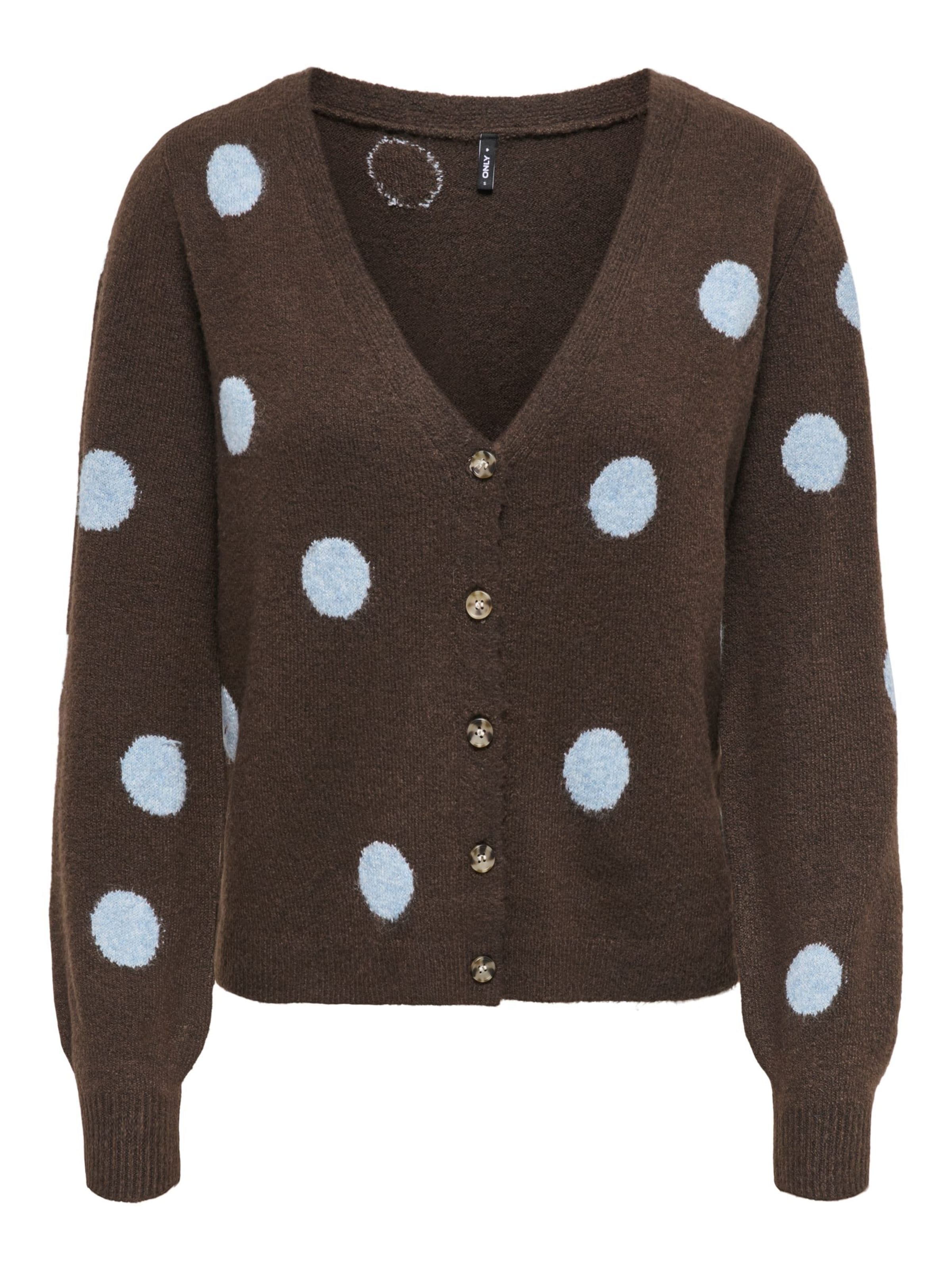 ONLY Cardigan 'ONL Rica' en M en bleu clair / marron, Vue avec produit