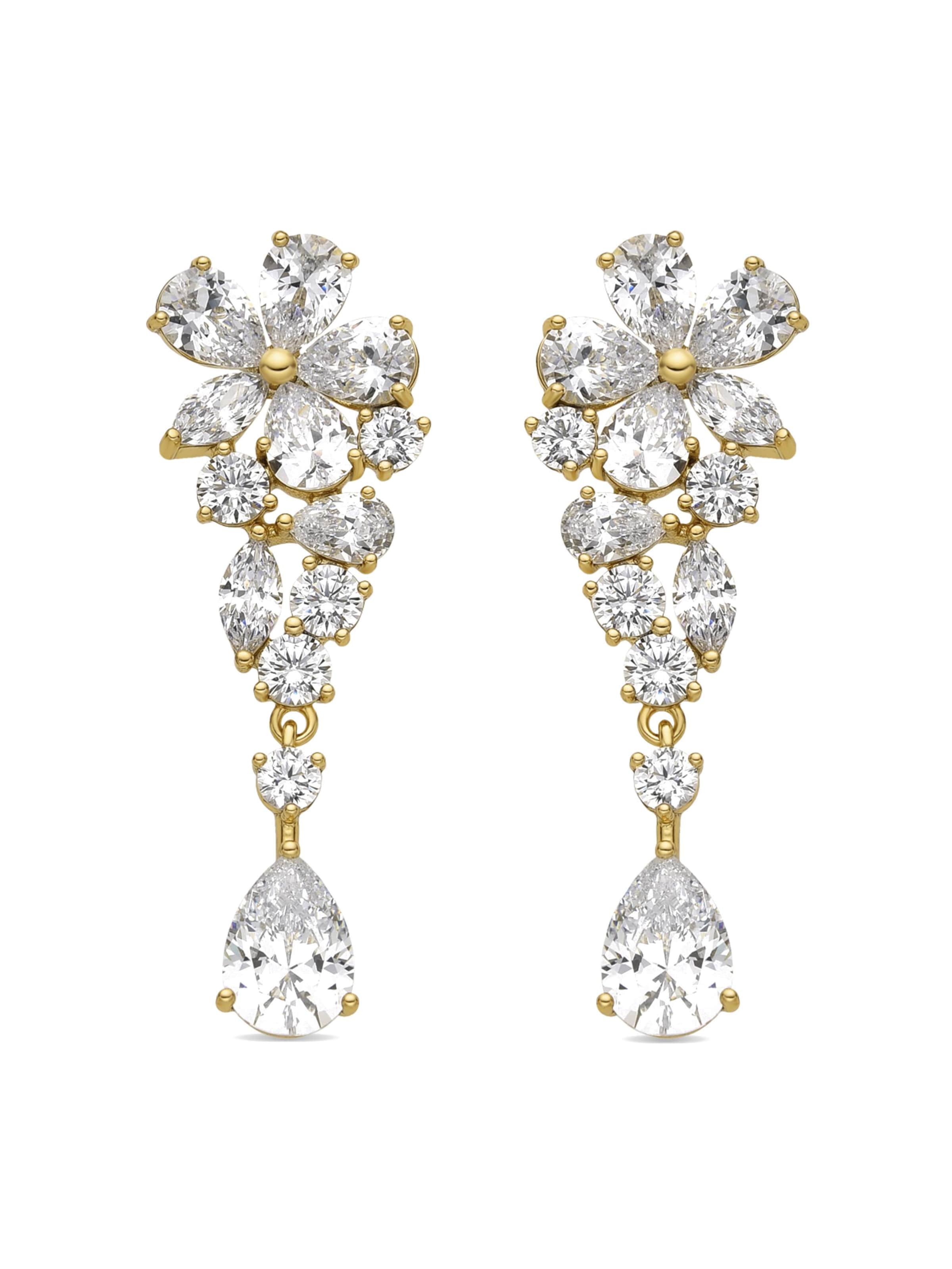 Boucles d'oreilles 'Snesy' Luxenter en blanc : devant