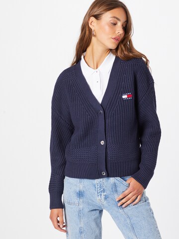 Tommy Jeans Knit Cardigan in Blue: front