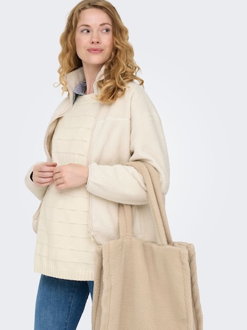 Only Maternity Fleecejacke 'OLMMAMA' in Beige