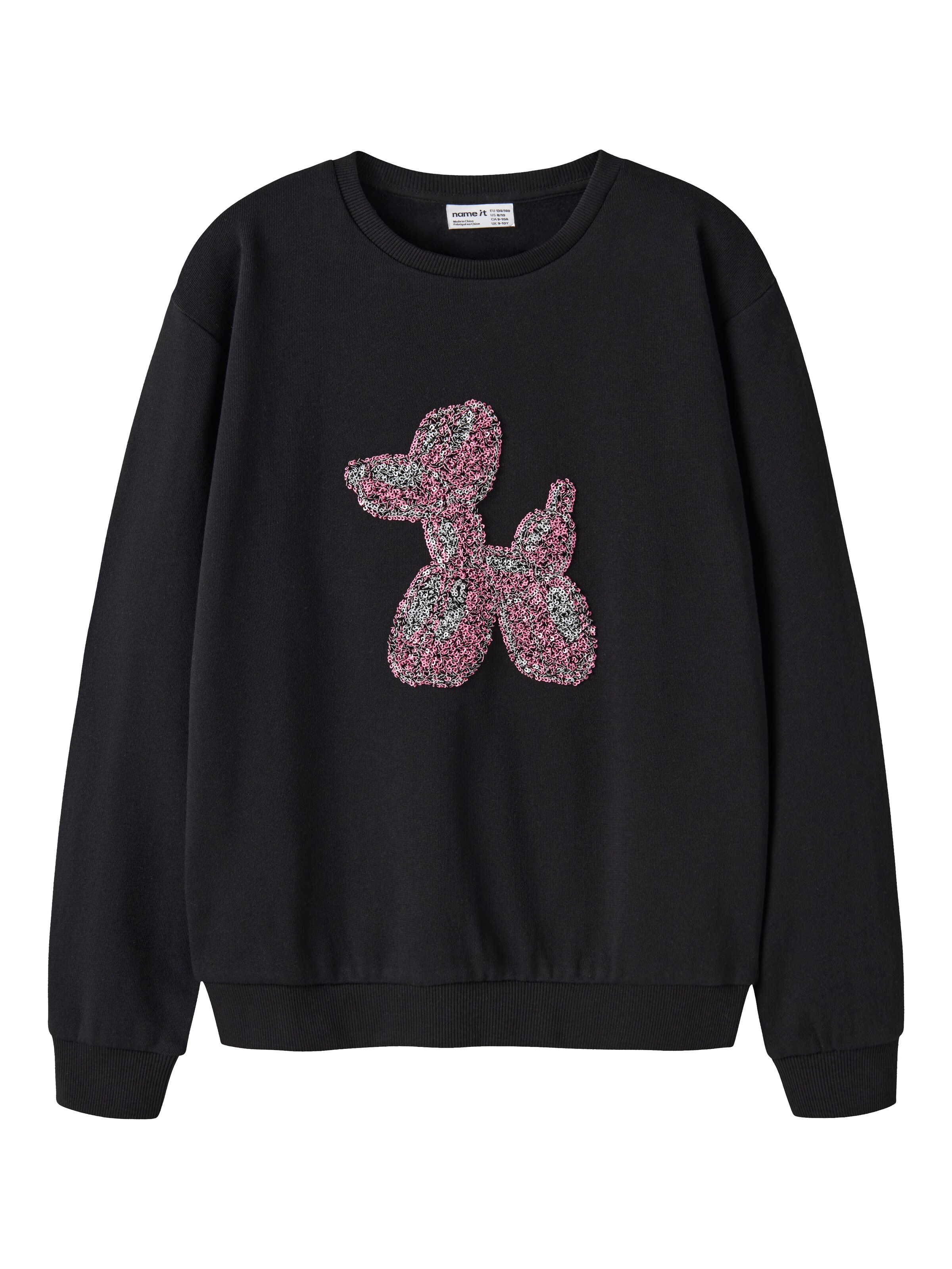 NAME IT Tröja 'NKFNOSSO' i 122-128 i mint / rosa / svart, Produktvy