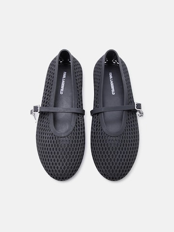 Karl Lagerfeld Riemchenballerina in Schwarz