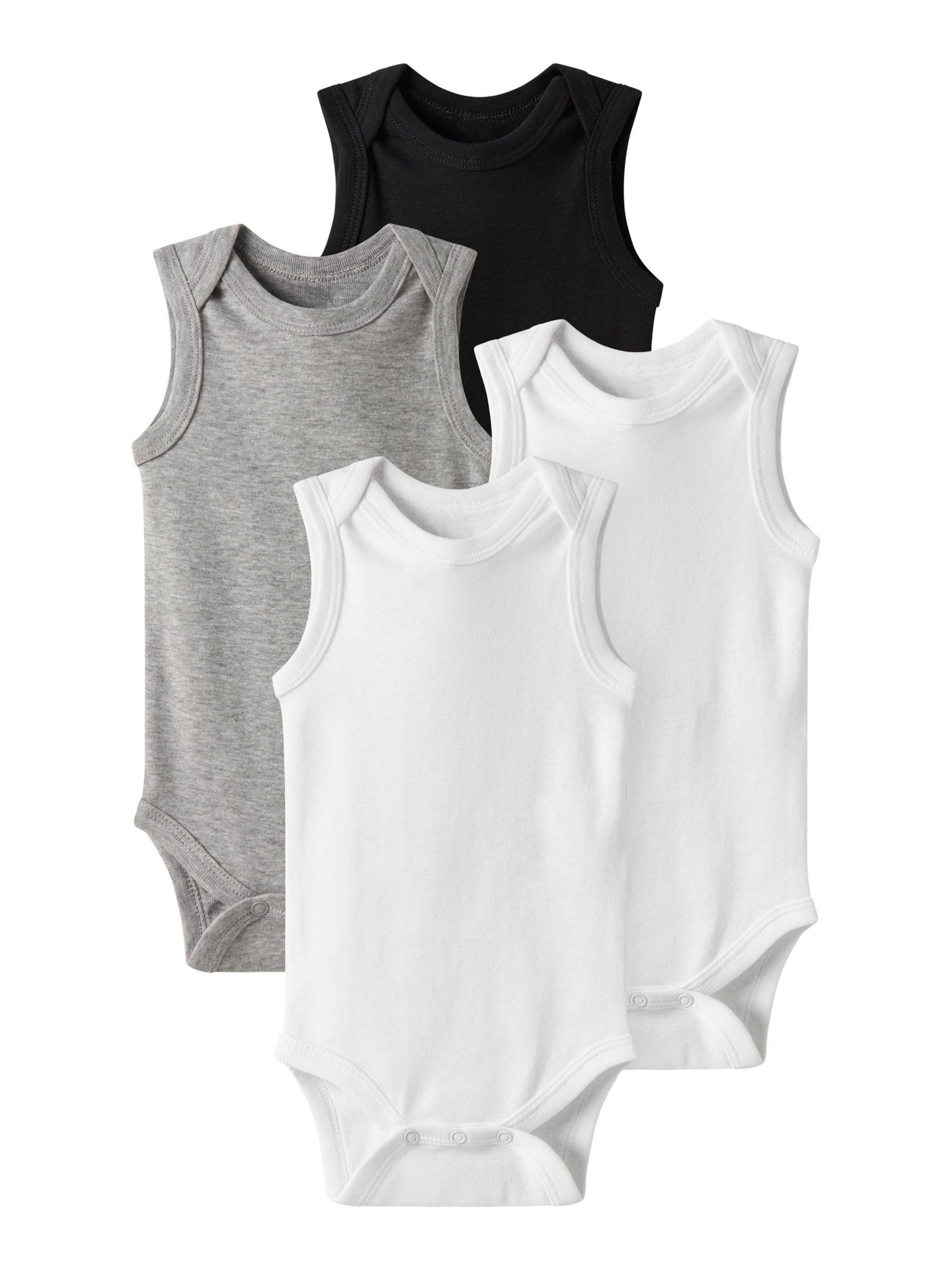 TWO SOON Бебешки гащеризони/боди в сиво: отпред