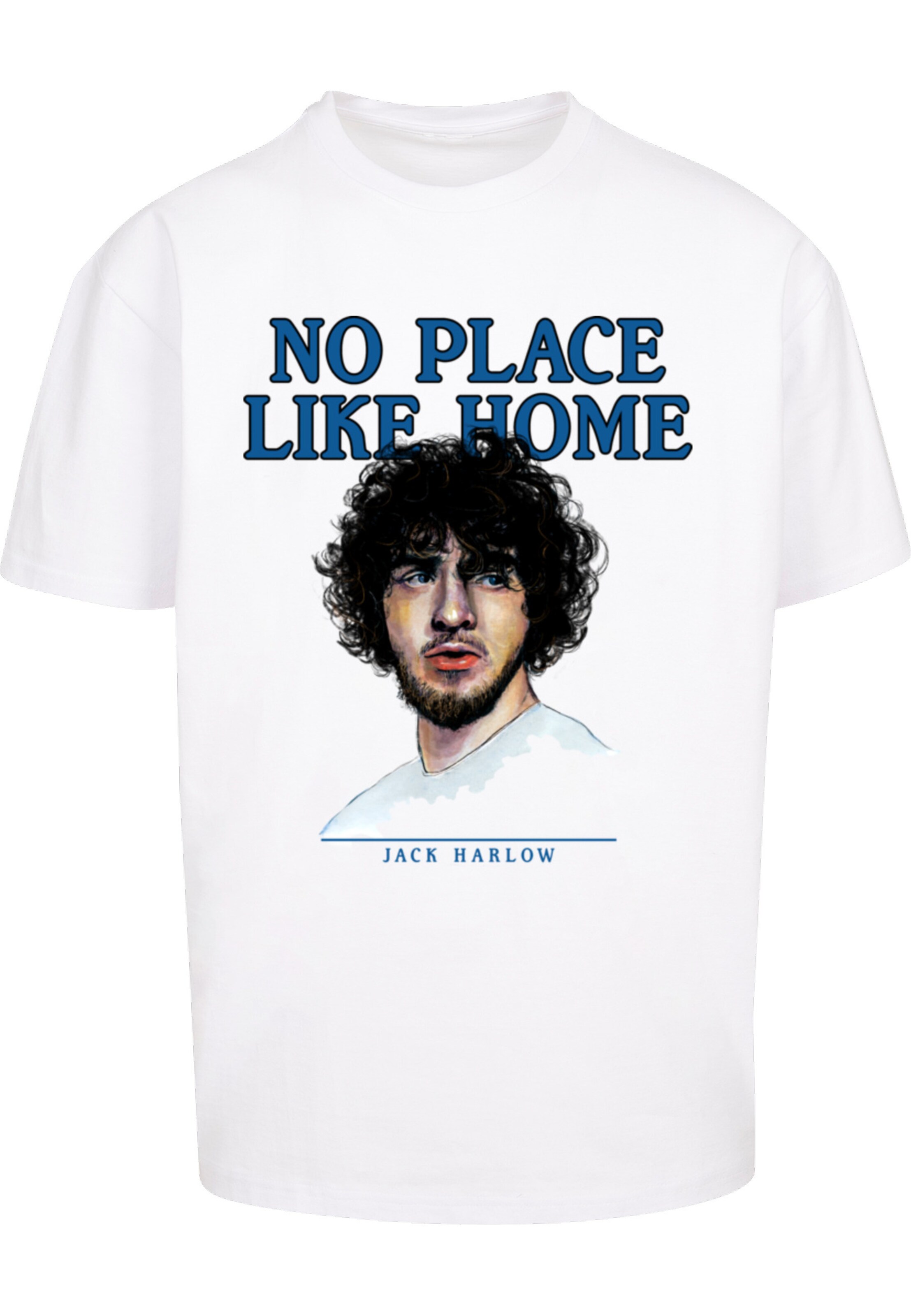 Merchcode Shirt 'Jack Harlow No Place Like Home' in White: front