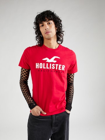 HOLLISTER Majica | rdeča barva: sprednja stran