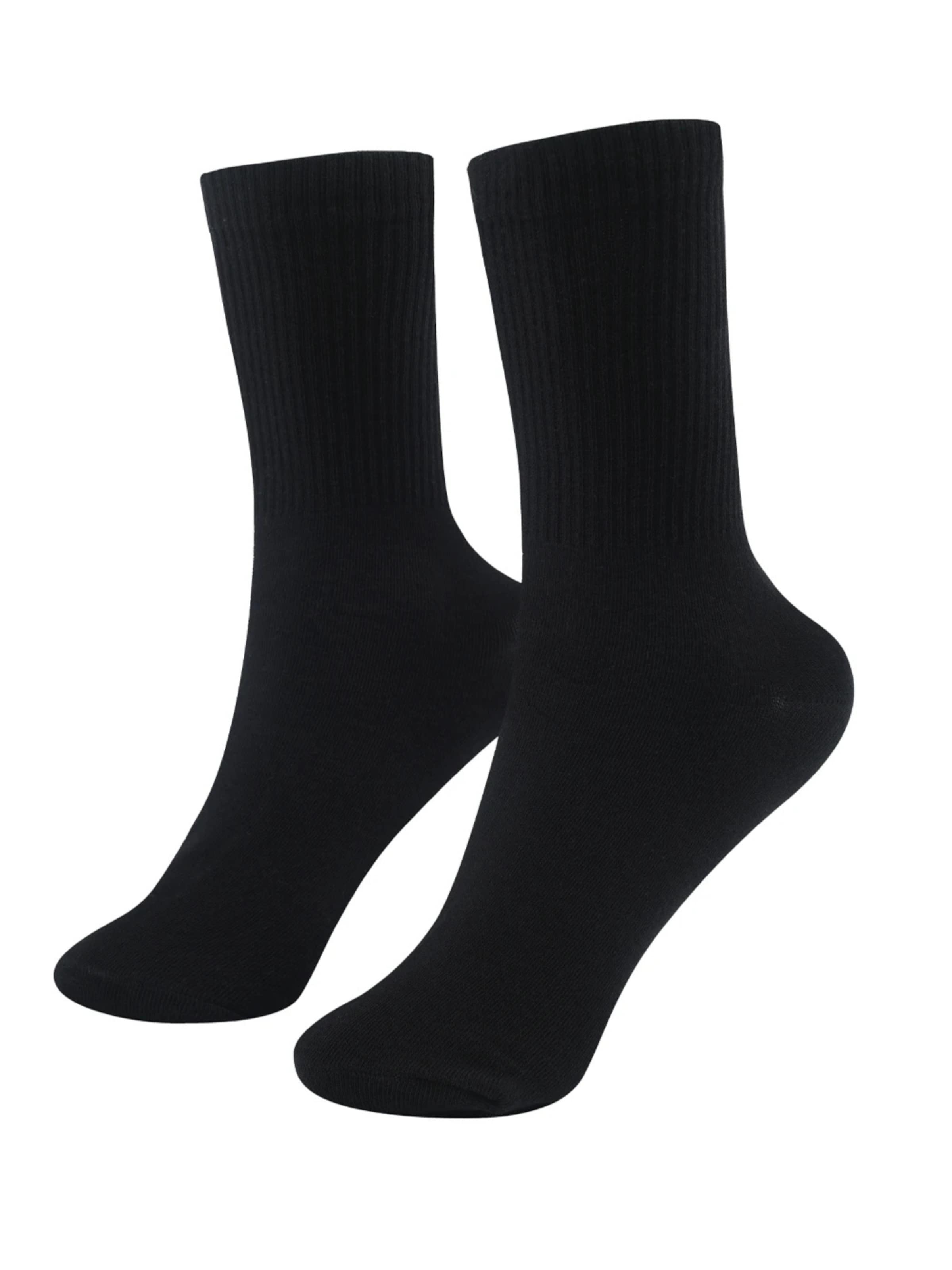 cfab (formerly creamy fabrics) Socken 'Lange Sportsocken | 4er Pack'‌‌‌‌ in Schwarz
