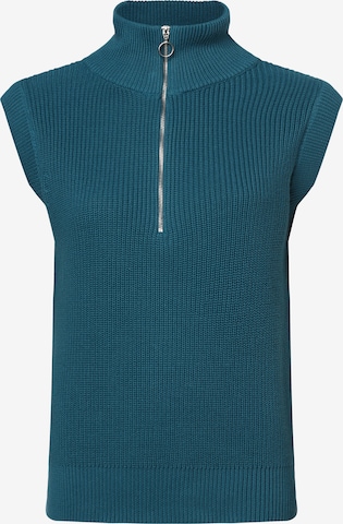 Franco Callegari Gebreide bodywarmer in Blauw: voorkant