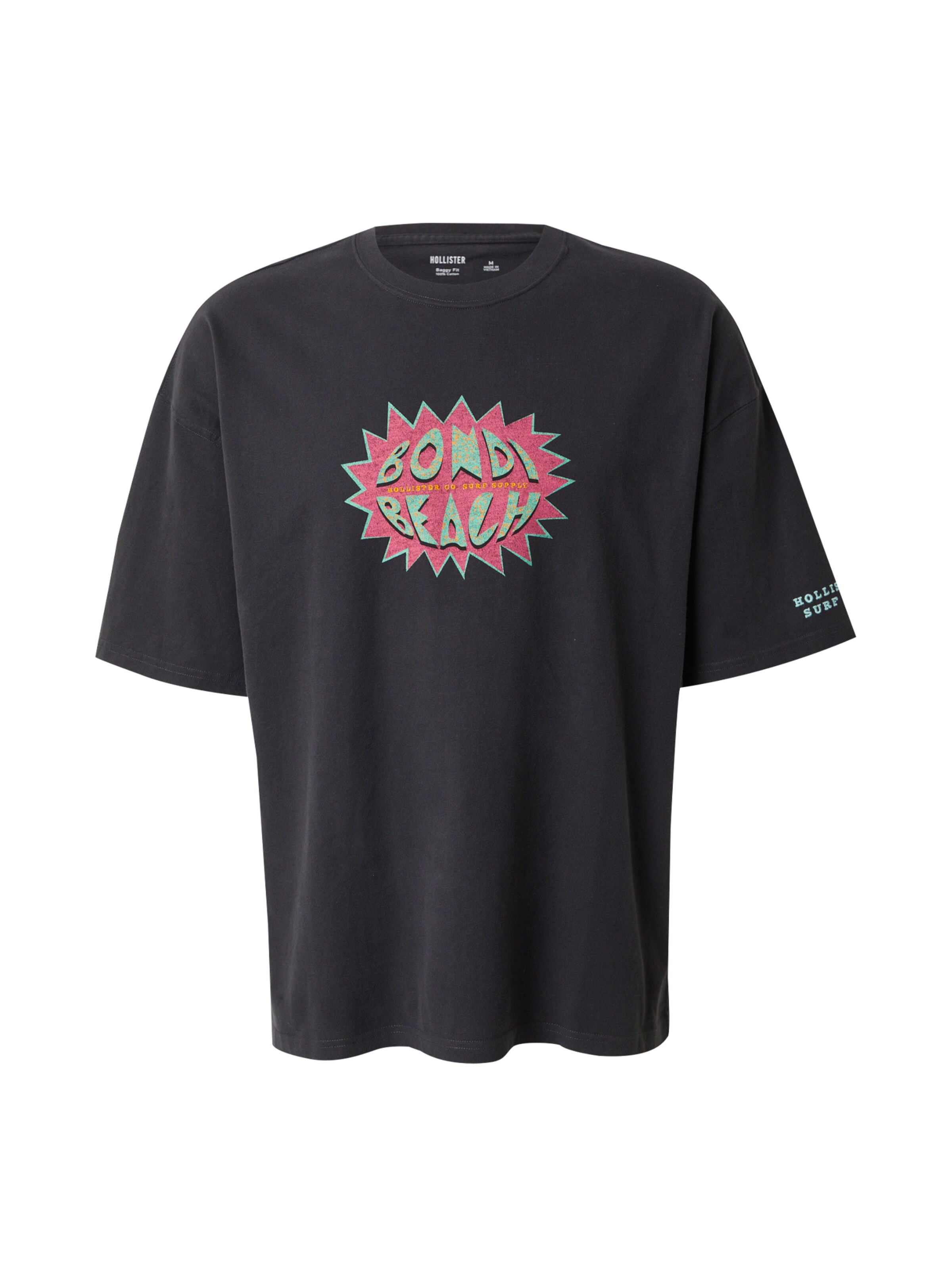 HOLLISTER Μπλουζάκι σε μαύρο: μπροστά