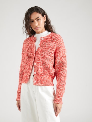 TOMMY HILFIGER Knit Cardigan in Red: front