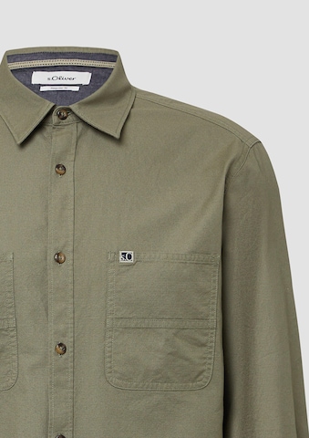 s.Oliver Regular fit Overhemd in Groen