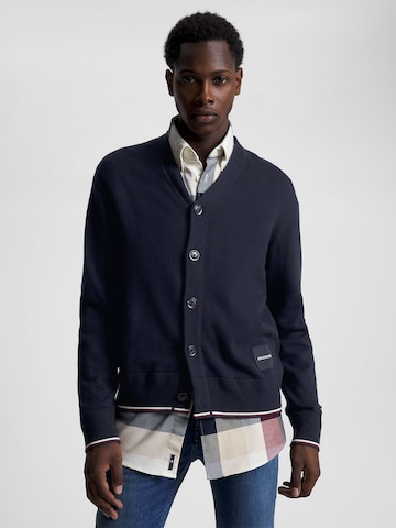 TOMMY HILFIGER - Casaco de malha em azul: frente