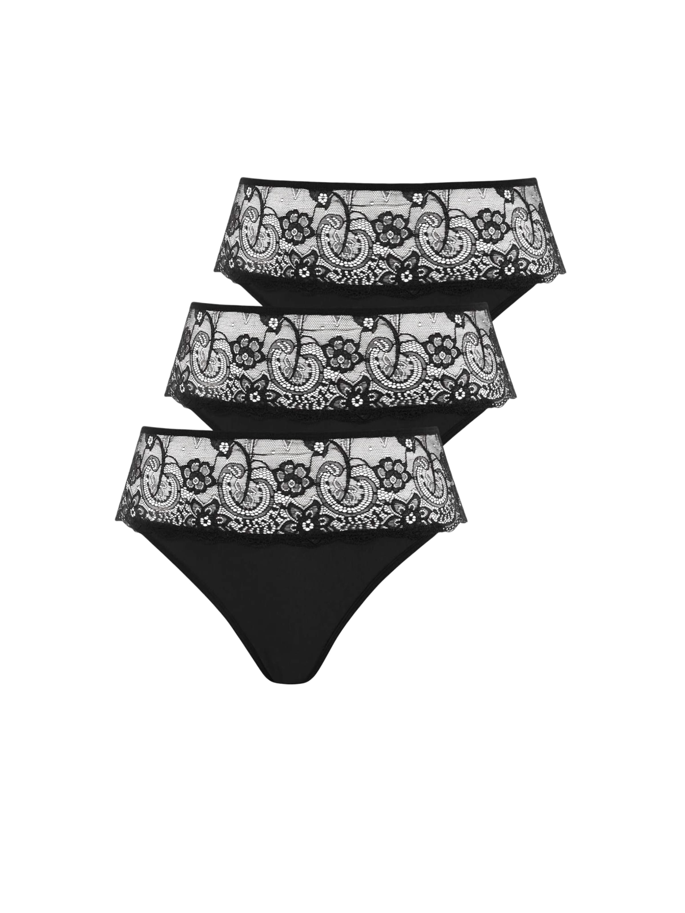 Trendyol Curve - Tanga en negro: frente
