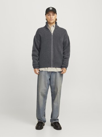 JACK & JONES Strickjacke in Grau