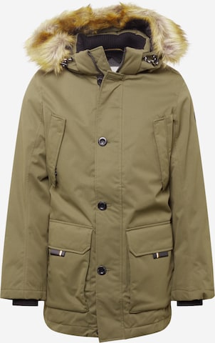 TOM TAILOR Winter Parka in Green: front