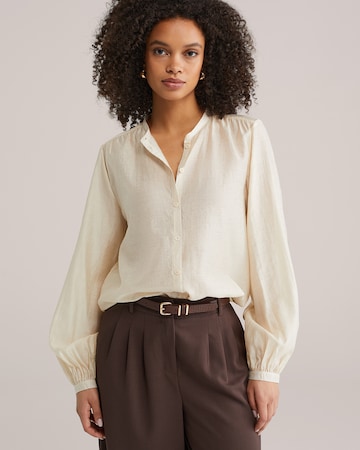 WE Fashion Blúz - bézs: elől