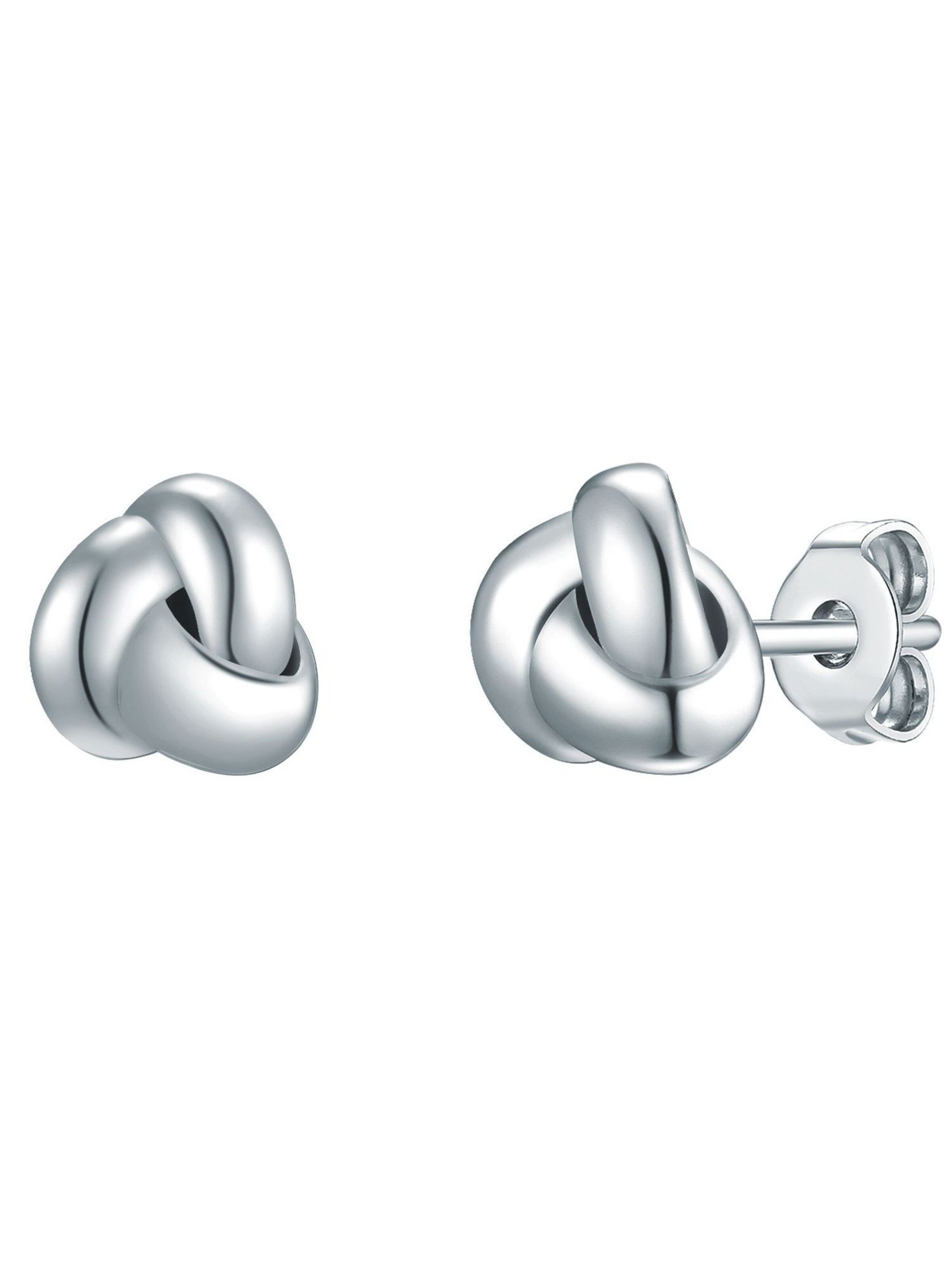 Trilani Earrings in Silver: front