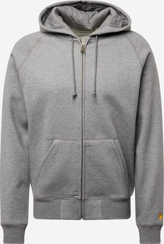 Veste de survêtement Carhartt WIP en gris : devant