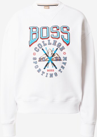 BOSS Sweatshirt 'Ecaisa' in Weiß: predná strana