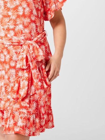 Michael Kors Plus - Vestido de verano 'PALM' en rojo