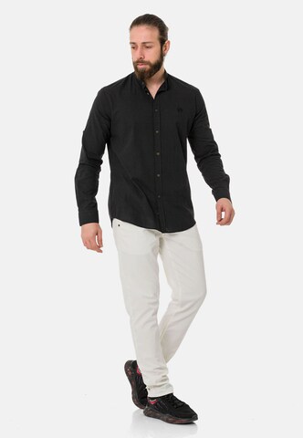 CIPO & BAXX Regular fit Overhemd in Zwart