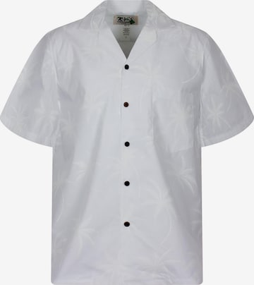 KY's Hemd 'Palmshadow' in Weiß: Vorderseite