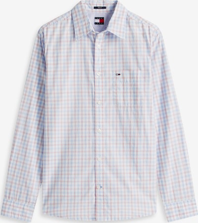 Marškiniai iš Tommy Jeans, spalva – šviesiai mėlyna / raudona / balta, Prekių apžvalga