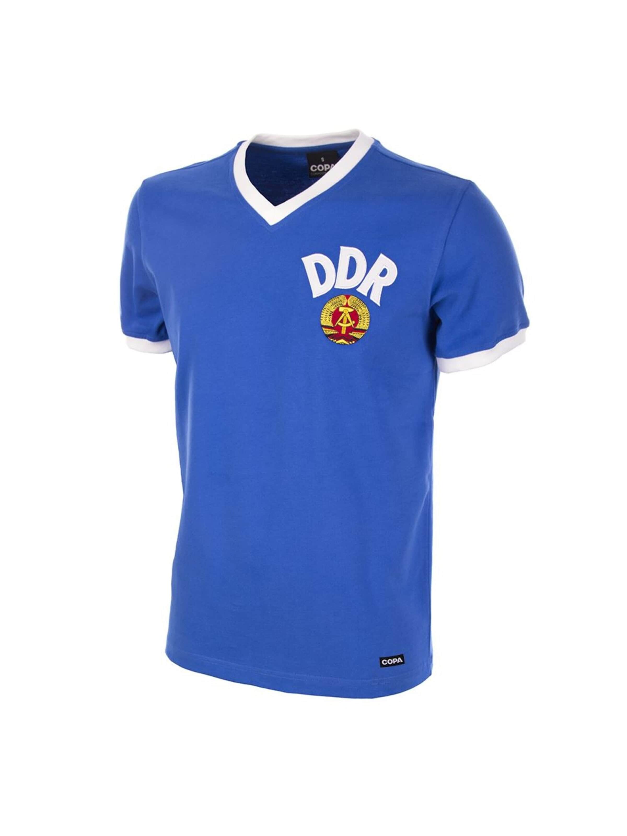 Copa Jersey 'Retro DDR Weltmeisterschaft 1974' in Blue: front