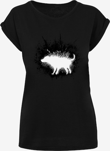 Merchcode T-Shirt 'Dirty Dog' in Schwarz: predná strana