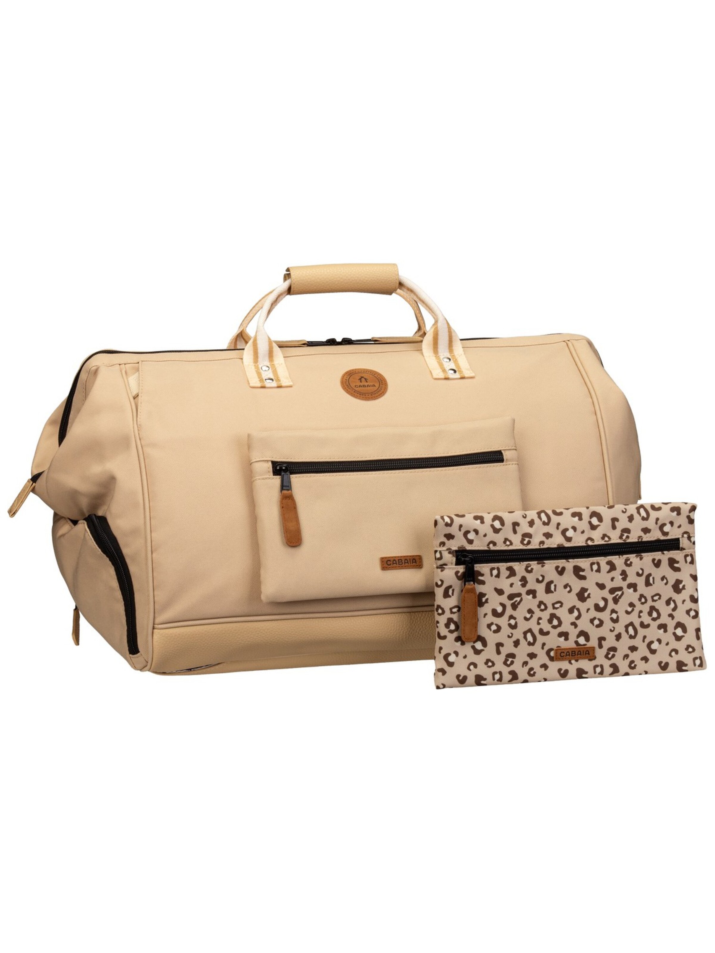 Cabaia Travel Bag ' Duffle Adventurer Sporty Small ' in Beige: front