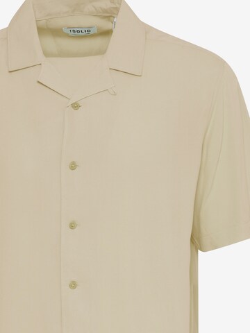 !Solid Regular fit Button Up Shirt 'Faye' in Beige