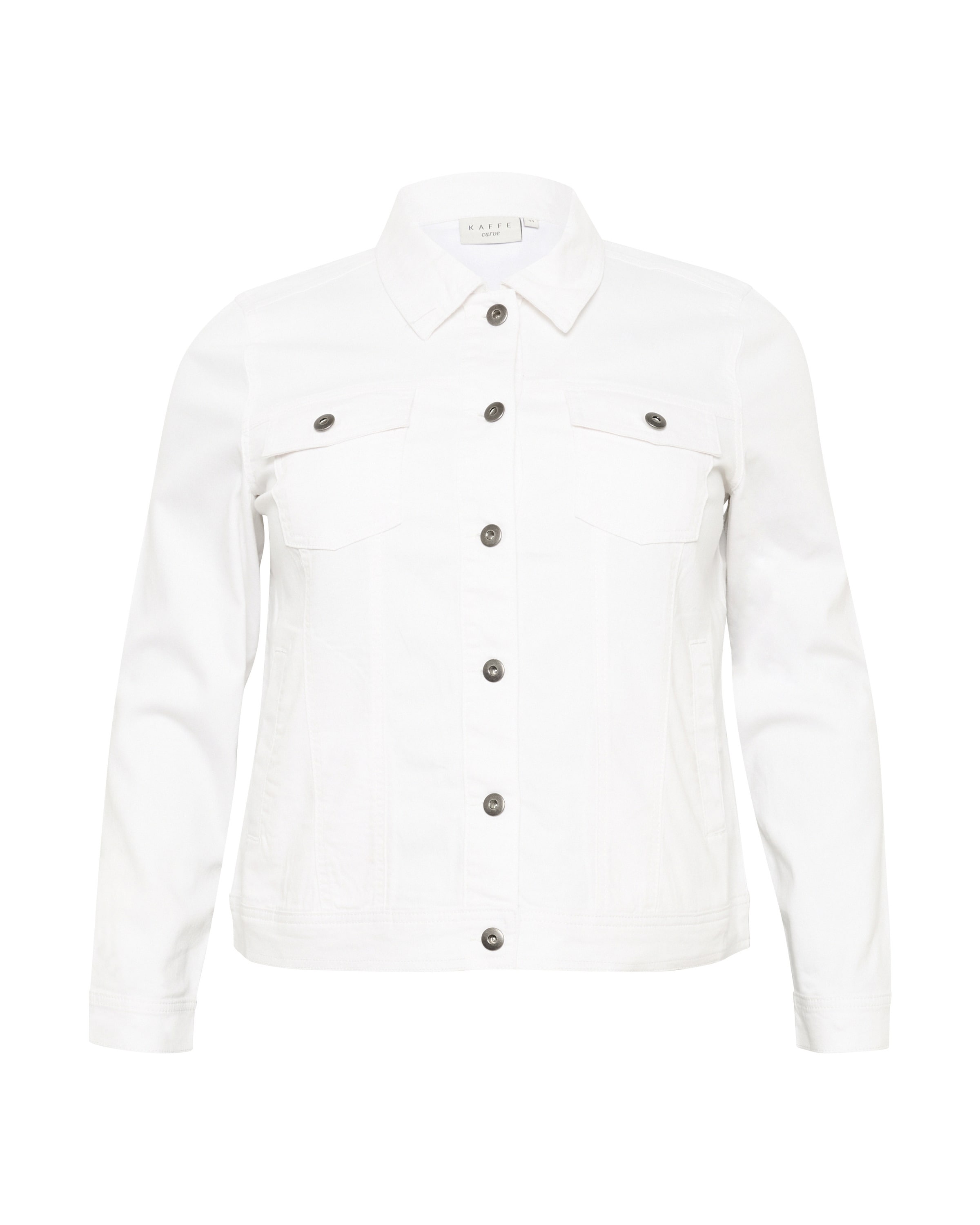 KAFFE CURVE Übergangsjacke in Weiß: Vorderseite