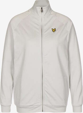 Lyle & Scott Zip-Up Hoodie in White: front