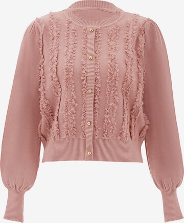 NAEMI Knit Cardigan in Pink: front