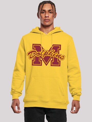 F4NT4STIC Sweatshirt 'Sex Education M Dolphins Netflix TV Series' in Yellow: front