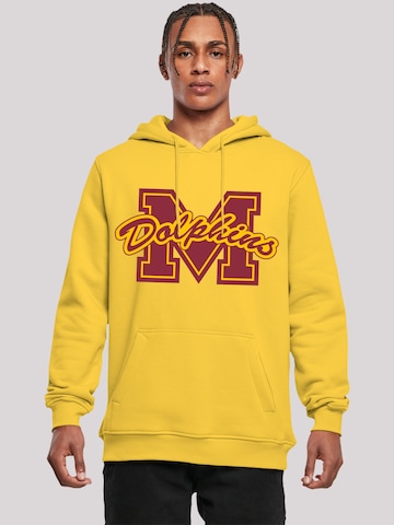 Sweat-shirt 'Sex Education M Dolphins Netflix TV Series' F4NT4STIC en jaune : devant