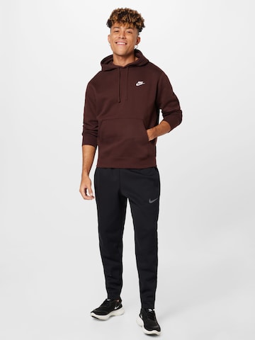 Regular fit Felpa 'Club Fleece' di Nike Sportswear in marrone