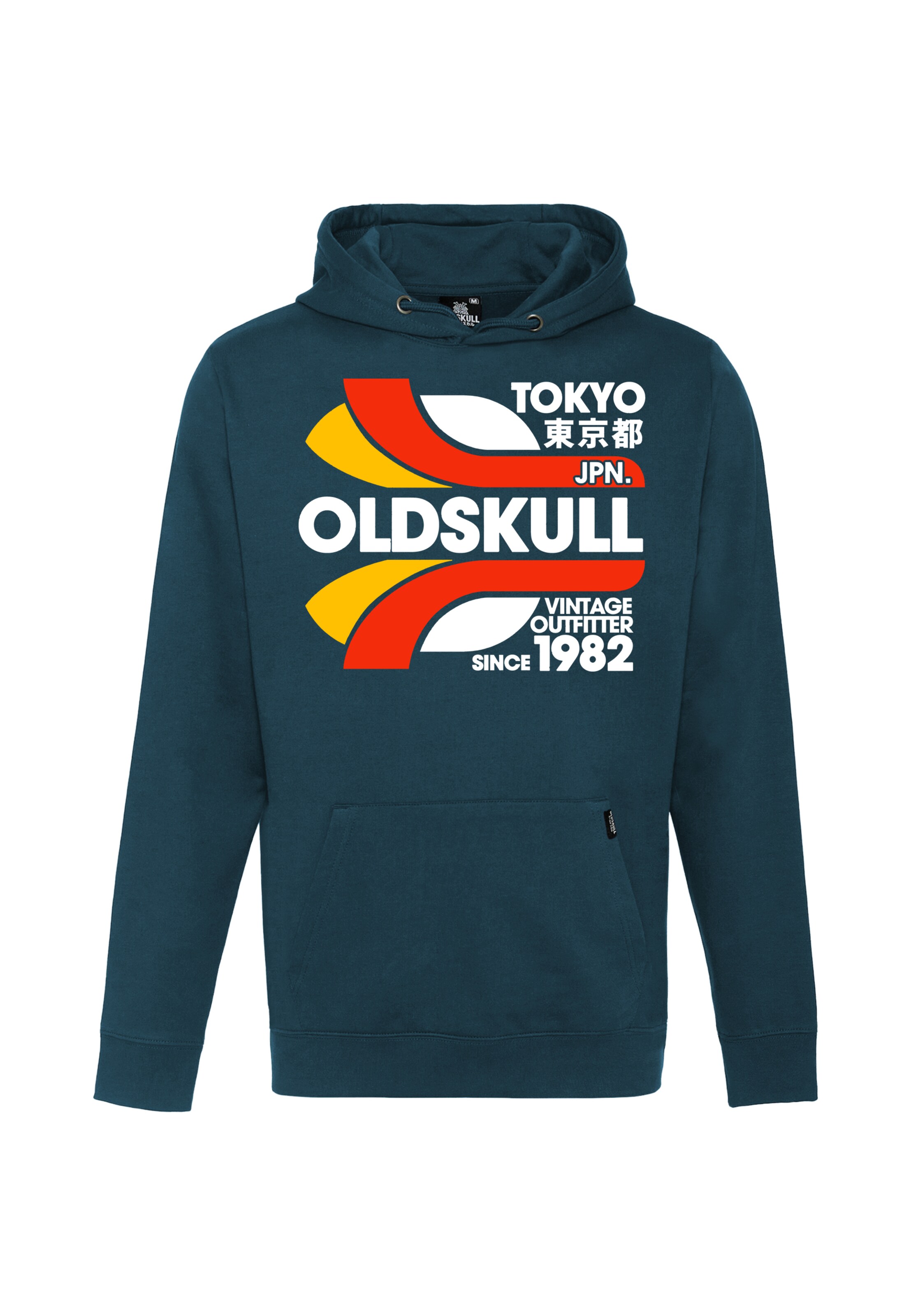 Oldskull Sweatshirt 'Retro Tokyopolis' in Green: front