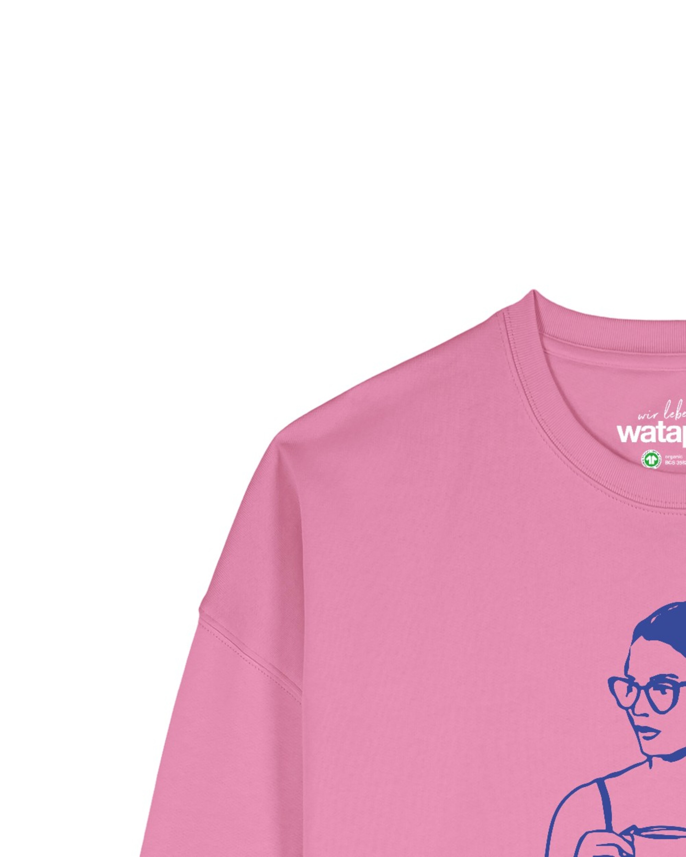 Watapparel Sweatshirt 'Coffee is a good idea ' in Pink