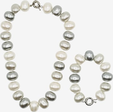 COLLEZIONE ALESSANDRO Jewelry Set 'Annabella' in Grey: front