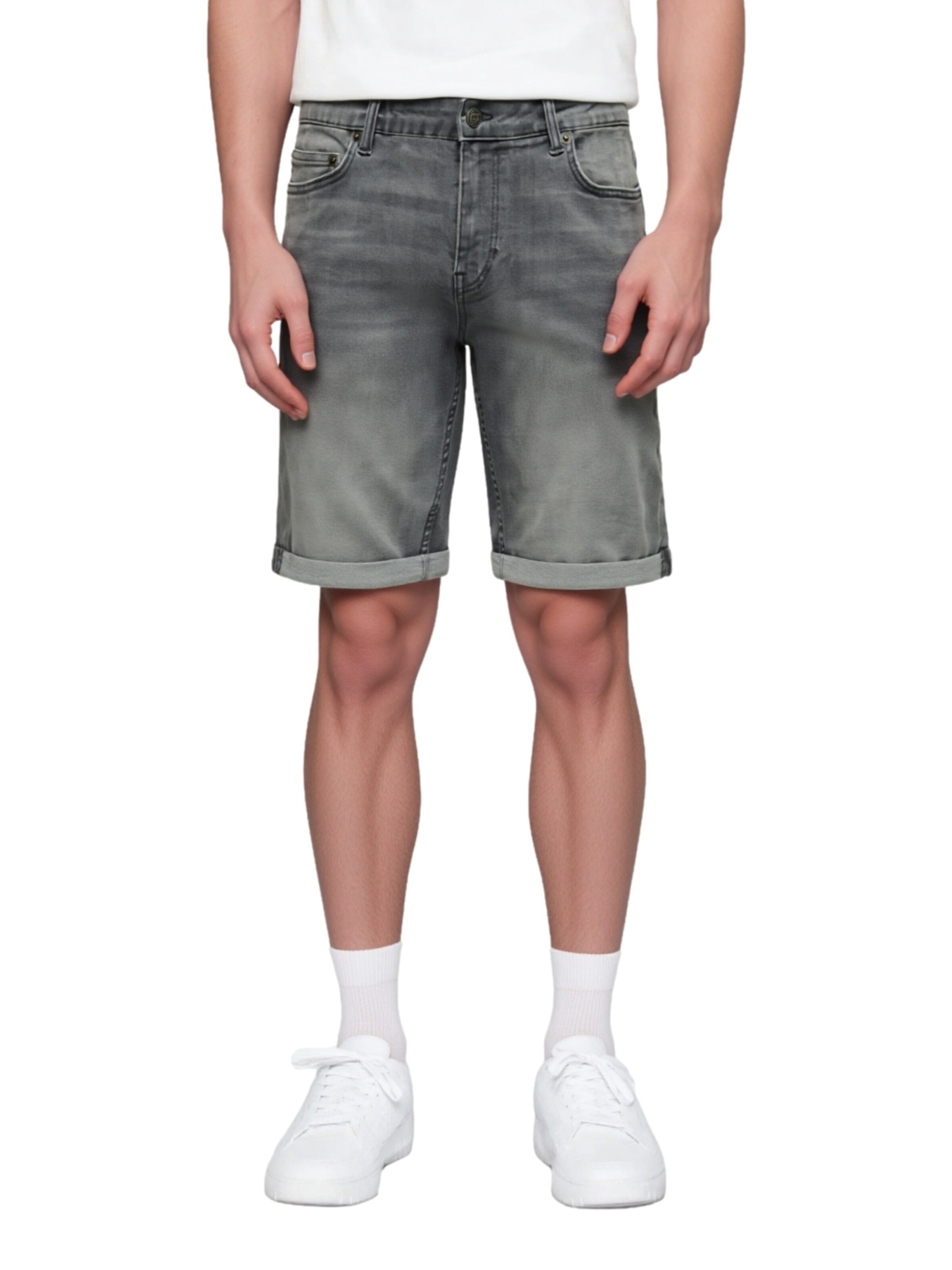 Only & Sons Regular Shorts 'Ply 6186' in Grau: Vorderseite