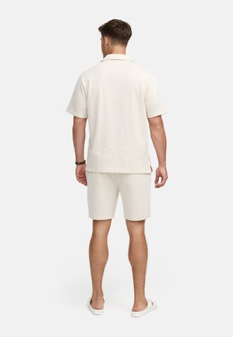INDICODE JEANS Pyjama kort 'Lino' in Beige