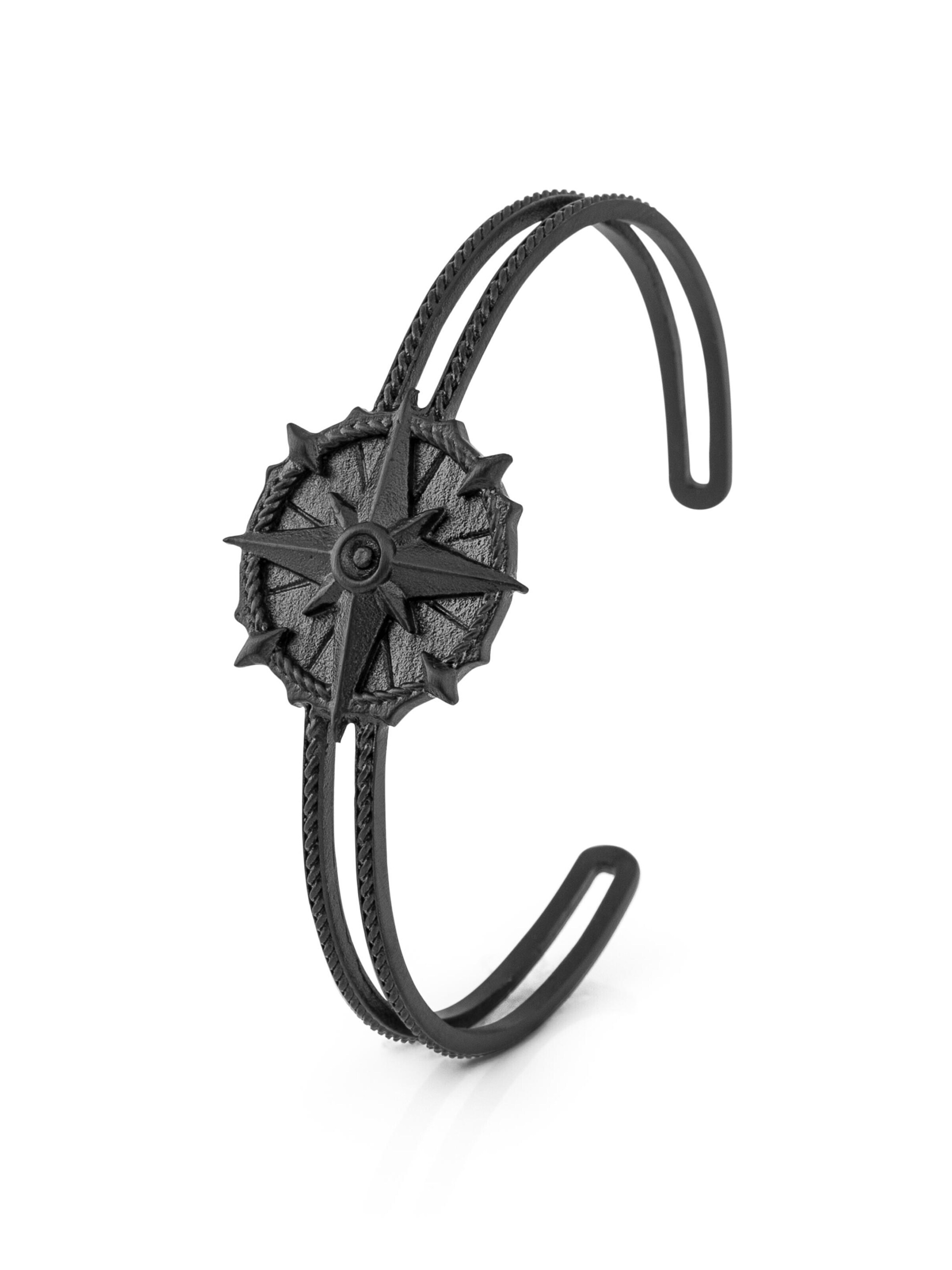 Akitsune Armband 'Guidance'‌‌‌‌‌‌‌ in Schwarz: Vorderseite