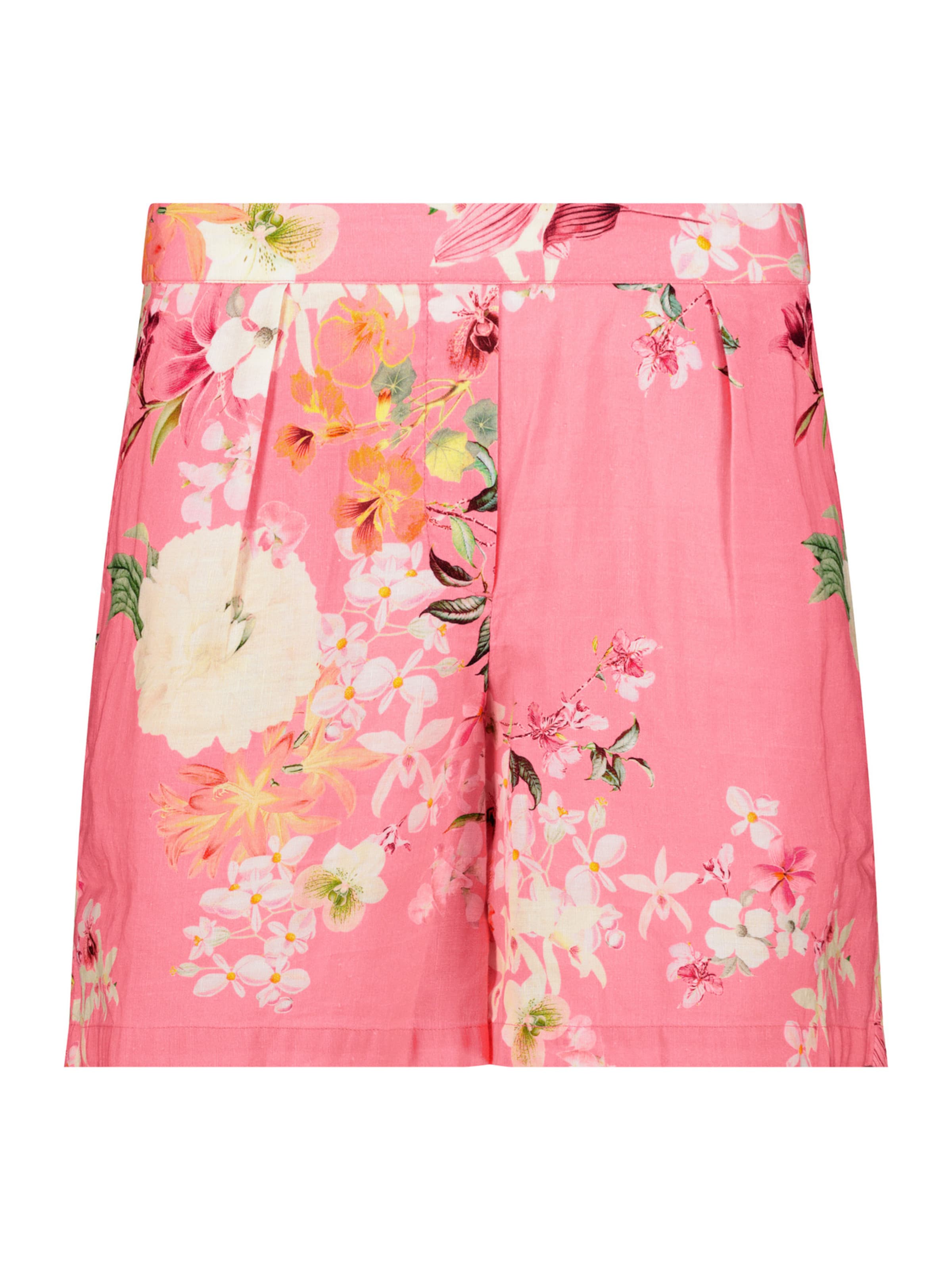 monari Обычный Брюки со складками в Ярко-розовый: спереди