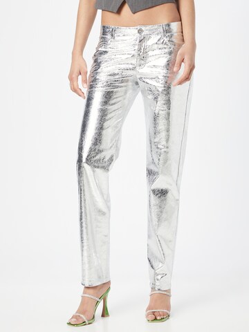 NLY by Nelly Regular Broek in Zilver: voorkant