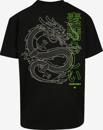 T-Shirt 'Drache Dragon Japan' F4NT4STIC en noir