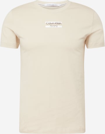 Calvin Klein Jeans Shirt in Beige: voorkant